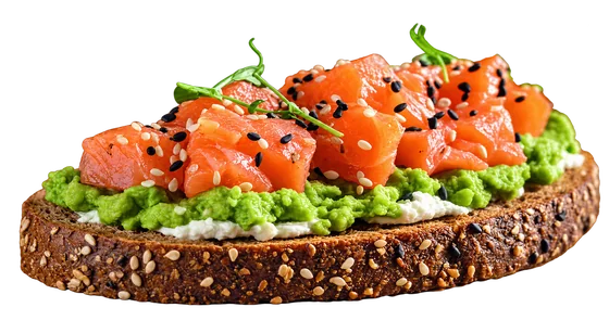 L'avocado toast Salmonado: salmone crudo e avocado su pane ai cereali